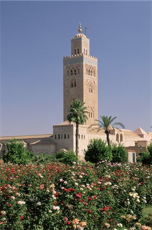 simsearch:841-03031474,k - Minaret de la mosquée de la Koutoubia, Marrakech (Marrakech), Maroc, Afrique du Nord, Afrique Photographie de stock - Rights-Managed, Code: 841-02717535