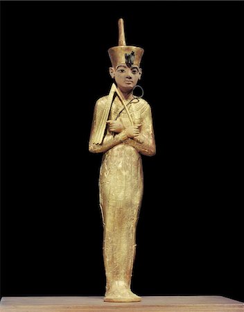 Ushabti de Toutankhamon, roi de showning portant la couronne rouge du Nord, de la tombe du pharaon Toutankhamon, découvert dans la vallée des rois, Thèbes, Maghreb, Afrique Photographie de stock - Rights-Managed, Code: 841-02717796