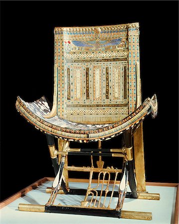 simsearch:841-02717830,k - The ecclesiastical throne, from the tomb of the pharaoh Tutankhamun, discovered in the Valley of the Kings, Thebes, Egypt, North Africa, Africa Foto de stock - Con derechos protegidos, Código: 841-02717838