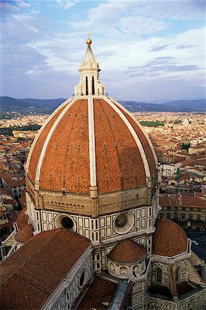 dôme (cathédrale) - Vue surélevée du Duomo (dôme de la cathédrale), Florence, UNESCO World Heritage Site, Toscane, Italie, Europe Photographie de stock - Rights-Managed, Code: 841-02717988