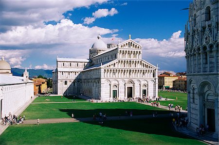 piazza del duomo - The Duomo (cathedral), Piazza del Duomo, UNESCO World Heritage Site, Pisa, Tuscany, Italy, Europe Stock Photo - Rights-Managed, Code: 841-02717989