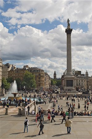 simsearch:841-06341319,k - Nelsons Column in Trafalgar Square, with Big Ben in distance, London, England, United Kingdom, Europe Foto de stock - Con derechos protegidos, Código: 841-02717997