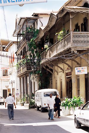 Old houses in a narrow street, Stone Town, Zanzibar, Tanzania, East Africa, Africa Stock Photo - Rights-Managed, Code: 841-02718368