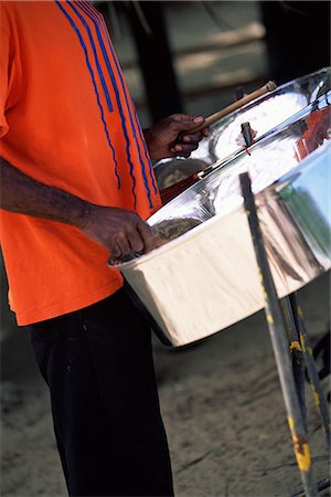 Steel pan drummer, island of Tobago, West Indies, Caribbean, Central America Foto de stock - Con derechos protegidos, Código: 841-02718379