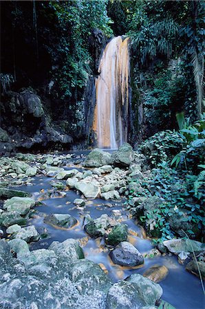 soufriere - Les cascades de diamant à la Diamond Botanical Gardens, Soufrière, l'île de Sainte-Lucie, îles sous-le-vent, Antilles, Caraïbes, Amérique centrale Photographie de stock - Rights-Managed, Code: 841-02718385