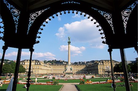 simsearch:841-02722460,k - King Wilhelm Jubilee Column, Neus Schloss, Palace Square, Stuttgart, Baden-Wurttemberg, Germany, Europe Stock Photo - Rights-Managed, Code: 841-02718404