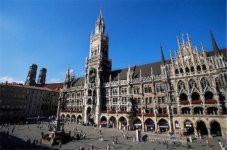 simsearch:400-07309912,k - City Hall on Marienplatz, Munich, Bavaria, Germany, Europe Foto de stock - Con derechos protegidos, Código: 841-02718407