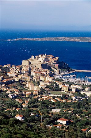 Citadel and Calvi, Corsica, France, Mediterranean, Europe Foto de stock - Con derechos protegidos, Código: 841-02718425