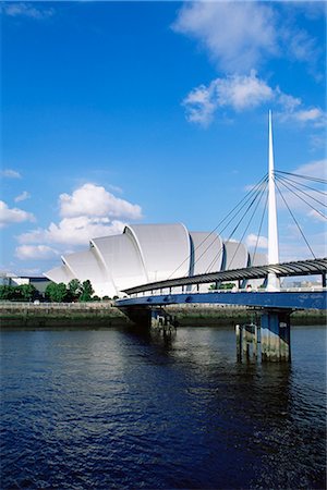 The Clyde Auditorium, known as the Armadillo, by the Exhibition and Conference Centre, designed by Sir Norman Foster, Glasgow, Scotland, United Kingdom, Europe Fotografie stock - Rights-Managed, Codice: 841-02718442