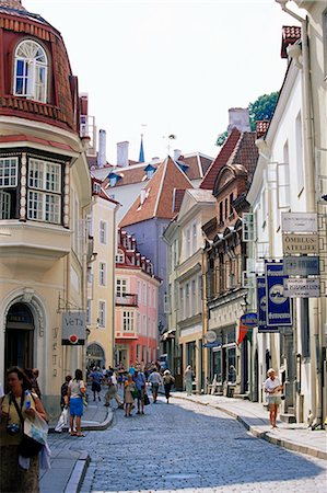 estonian (places and things) - Pikk Street, Old Town, Tallinn, Estonie, États baltes, Europe Photographie de stock - Rights-Managed, Code: 841-02718452