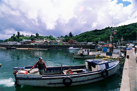 Fishing town at the end of the Panamerican highway, Puerto Montt, Chile, South America Stock Photo - Rights-Managed, Code: 841-02718590