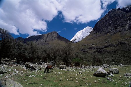 simsearch:841-03067411,k - Mountain range outside city of Huaraz, the tallest peaks in Peru, Cordillera Blanca, Andes, Peru, South America Fotografie stock - Rights-Managed, Codice: 841-02718652