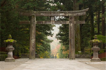 Stone Torii, Tosho-gu Shrine, Nikko, Central Honshu (Chubu), Japan, Asia Stock Photo - Rights-Managed, Code: 841-02718776