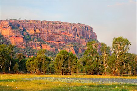 Nourlangie Rock and Anbangbang Billabong, Kakadu National Park, UNESCO World Heritage Site, Northern Territory, Australia, Pacific Fotografie stock - Rights-Managed, Codice: 841-02718954