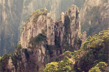 simsearch:841-02718938,k - Rocks and pine trees, White Cloud scenic area, Huang Shan (Yellow Mountain), UNESCO World Heritage Site, Anhui Province, China, Asia Stock Photo - Rights-Managed, Code: 841-02719315