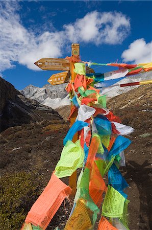 Prayer flags, Yading Nature Reserve, Sichuan Province, China, Asia Stock Photo - Rights-Managed, Code: 841-02719414