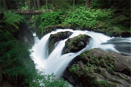 Sol Duc Falls, Olympic National Park, patrimoine mondial de l'UNESCO, l'état de Washington, États-Unis d'Amérique, Amérique du Nord Photographie de stock - Rights-Managed, Code: 841-02719528