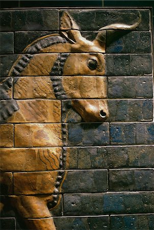 Babylonian wall tiles, Babylon, Iraq, Middle East Foto de stock - Con derechos protegidos, Código: 841-02719692