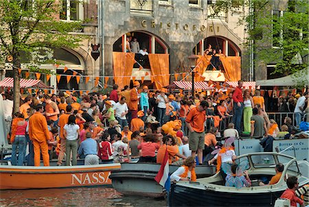 simsearch:841-02914755,k - Queen's Day celebrations, Amsterdam, Holland (The Netherlands), Europe Fotografie stock - Rights-Managed, Codice: 841-02719837