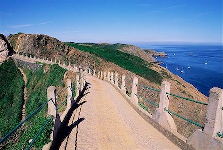 sark island uk - La Coupee and Dixcart Bay, Sark, Channel Islands, United Kingdom, Europe Stock Photo - Rights-Managed, Code: 841-02710044