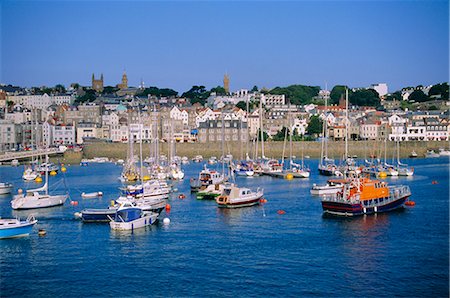 english ports - Small boats at St Peter Port, Guernsey, Channel Islands, UK Stock Photo - Rights-Managed, Code: 841-02710046