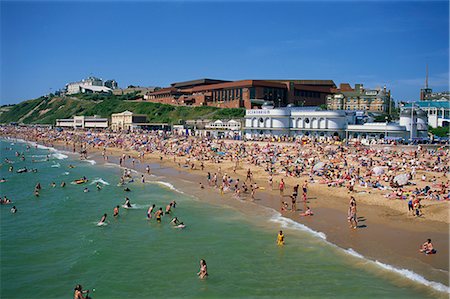 The beach and Pavilion, Bournemouth, Dorset, England, United Kingdom, Europe Foto de stock - Con derechos protegidos, Código: 841-02710107