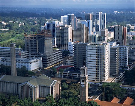 Vue aérienne sur Nairobi, Kenya, Afrique de l'est, Afrique Photographie de stock - Rights-Managed, Code: 841-02710200