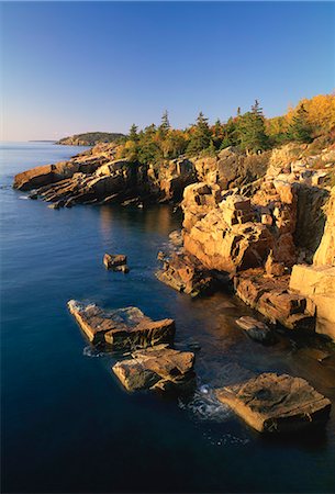 Rocks along the coastline in the Acadia National Park, Maine, New England, United States of America, North America Stock Photo - Rights-Managed, Code: 841-02710287