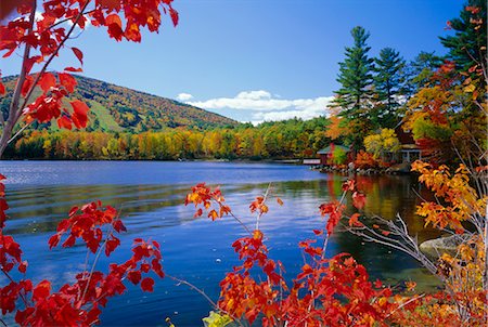 simsearch:841-03867896,k - Fall colours, Moose Pond, with Mount Pleasant in the background, Maine, New England, United States of America Foto de stock - Con derechos protegidos, Código: 841-02710289