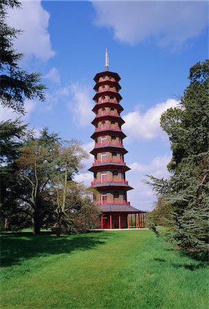 The Pagoda, Kew Gardens, Kew, London, England, UK Stock Photo - Rights-Managed, Code: 841-02710327