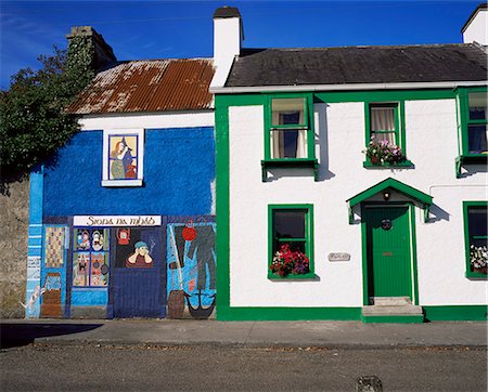Kinvara village, Galway Bay, County Galway, Connacht, Eire (Republic of Ireland), Europe Foto de stock - Con derechos protegidos, Código: 841-02710349