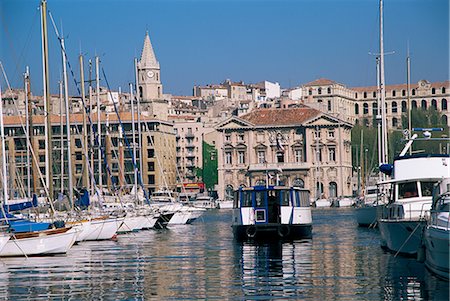 Ferry crossing Vieux Port, Marseille, Bouches-du-Rhone, Provence, France, Europe Foto de stock - Con derechos protegidos, Código: 841-02710458