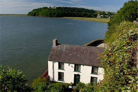 simsearch:841-02710903,k - Maison géorgienne de bateau le Dylan Thomas à Laugharne, Carmarthenshire, pays de Galles, Royaume-Uni, Europe Photographie de stock - Rights-Managed, Code: 841-02710624