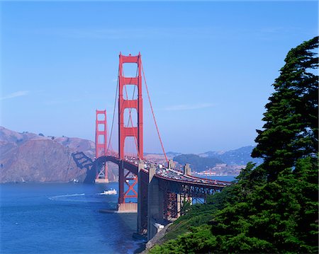 ponte golden gate - Golden Gate Bridge, San Francisco, California, United States of America, North America Foto de stock - Direito Controlado, Número: 841-02710688