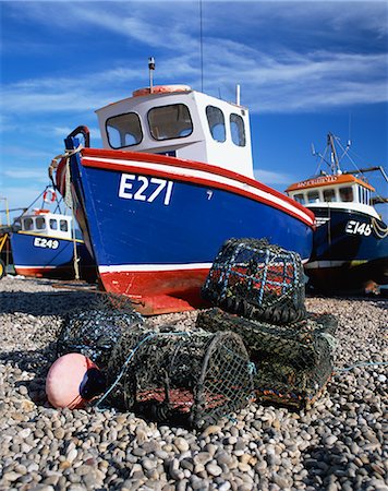 devonshire england - Pêche des bateaux sur la plage de bière dans le Devon, Angleterre, Royaume-Uni, Europe Photographie de stock - Rights-Managed, Code: 841-02710691