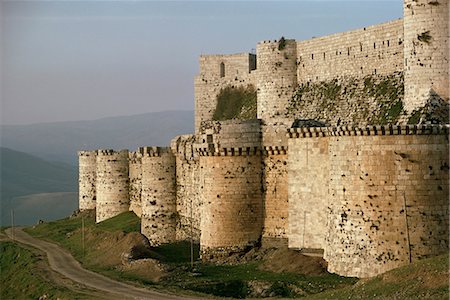 The Krak des Chevaliers, Crusader castle, Syria, Middle East Stock Photo - Rights-Managed, Code: 841-02710747