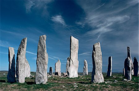 Standing stones, Callanish, Isle of Lewis, Outer Hebrides, Scotland, United Kingdom, Europe Stock Photo - Rights-Managed, Code: 841-02710740