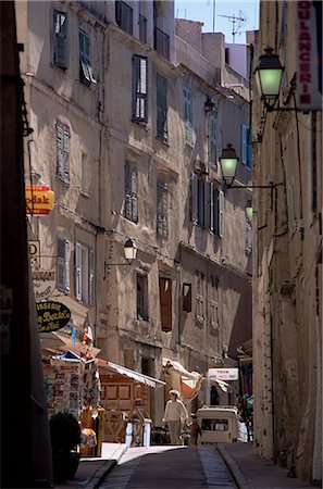 Narrow street, Bonifacio, Corsica, France, Europe Fotografie stock - Rights-Managed, Codice: 841-02710898