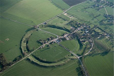 stone age england - Aerial view of Avebury, UNESCO World Heritage Site, Wiltshire, England, United Kingdom, Europe Stock Photo - Rights-Managed, Code: 841-02710891