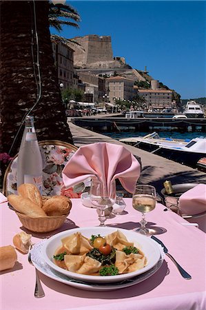 La Caravelle restaurant, Bonifacio, Corsica, France, Europe Fotografie stock - Rights-Managed, Codice: 841-02710926
