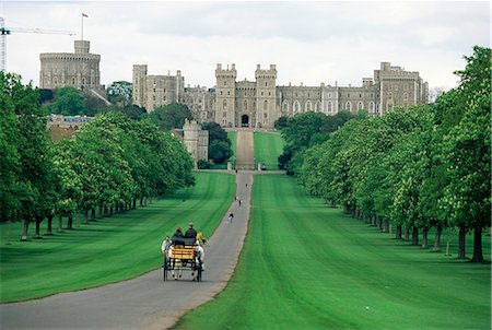 The Long Walk and Windsor Castle, Windsor, Berkshire, England, United Kingdom, Europe Foto de stock - Con derechos protegidos, Código: 841-02710936