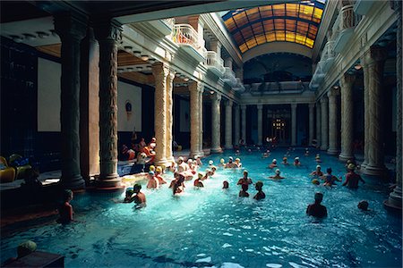 spa hotel - People bathing in the Hotel Gellert Baths, Budapest, Hungary, Europe Stock Photo - Rights-Managed, Code: 841-02711068