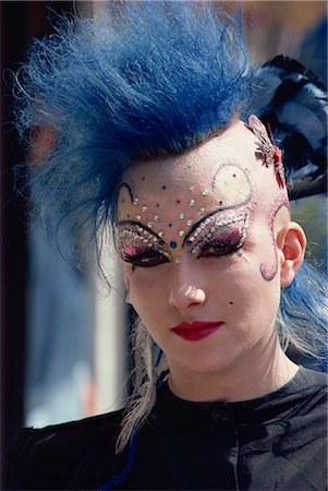 people hair punk - Portrait of a punk, Kensington, London, England, United Kingdom, Europe Stock Photo - Rights-Managed, Code: 841-02711083