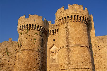 rhodes - Fortifications in the old town, Rhodes Town, Rhodes, Dodecanese Islands, Greek Islands, Greece, Europe Stock Photo - Rights-Managed, Code: 841-02711237