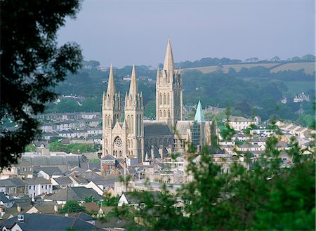 Truro Cathedral and city, Cornwall, England, United Kingdom, Europe Stock Photo - Rights-Managed, Code: 841-02711274