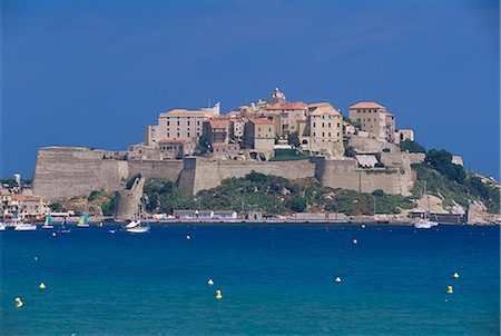 The citadel, Calvi, Corsica, France, Mediterranean, Europe Foto de stock - Con derechos protegidos, Código: 841-02711285