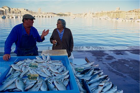 Marché aux poissons, Vieux Port, Marseille, Provence, France, Méditerranée, Europe Photographie de stock - Rights-Managed, Code: 841-02711382