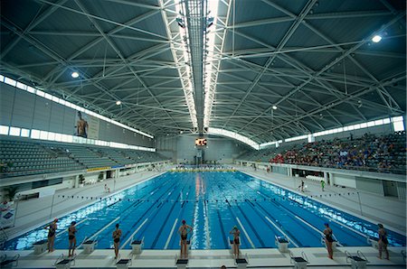 Interior of the Olympic Swimming Pool at Homebush, Sydney, New South Wales, Australia, Pacific Stock Photo - Rights-Managed, Code: 841-02711664