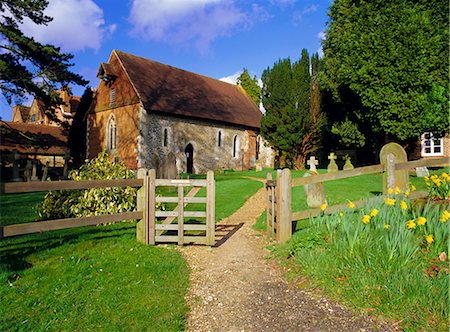 english countryside church - St. Bartholomew's church, built circa 1060, the smallest church in Surrey, Wanborough, Surrey, England, United Kingdom, Europe Stock Photo - Rights-Managed, Code: 841-02711749