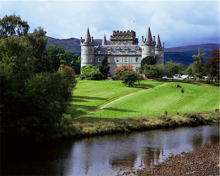 Inveraray Castle, Argyll, Highland region, Scotland, United Kingdom, Europe Foto de stock - Con derechos protegidos, Código: 841-02711949